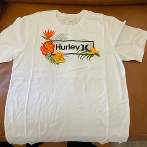 New Hurley Men's Everyday Washed Jungle Trouble T-Shirt in White
